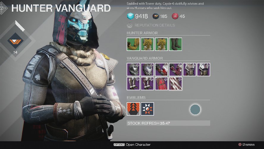Destiny Hunter Vanguard