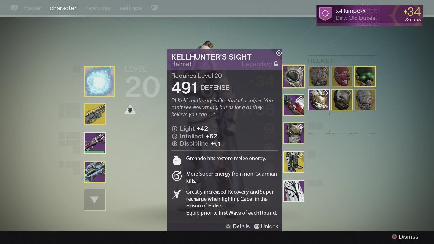 Viewing Your Gear in Destiny