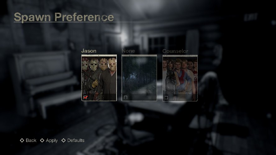 Friday the 13th Game Spawn Preference