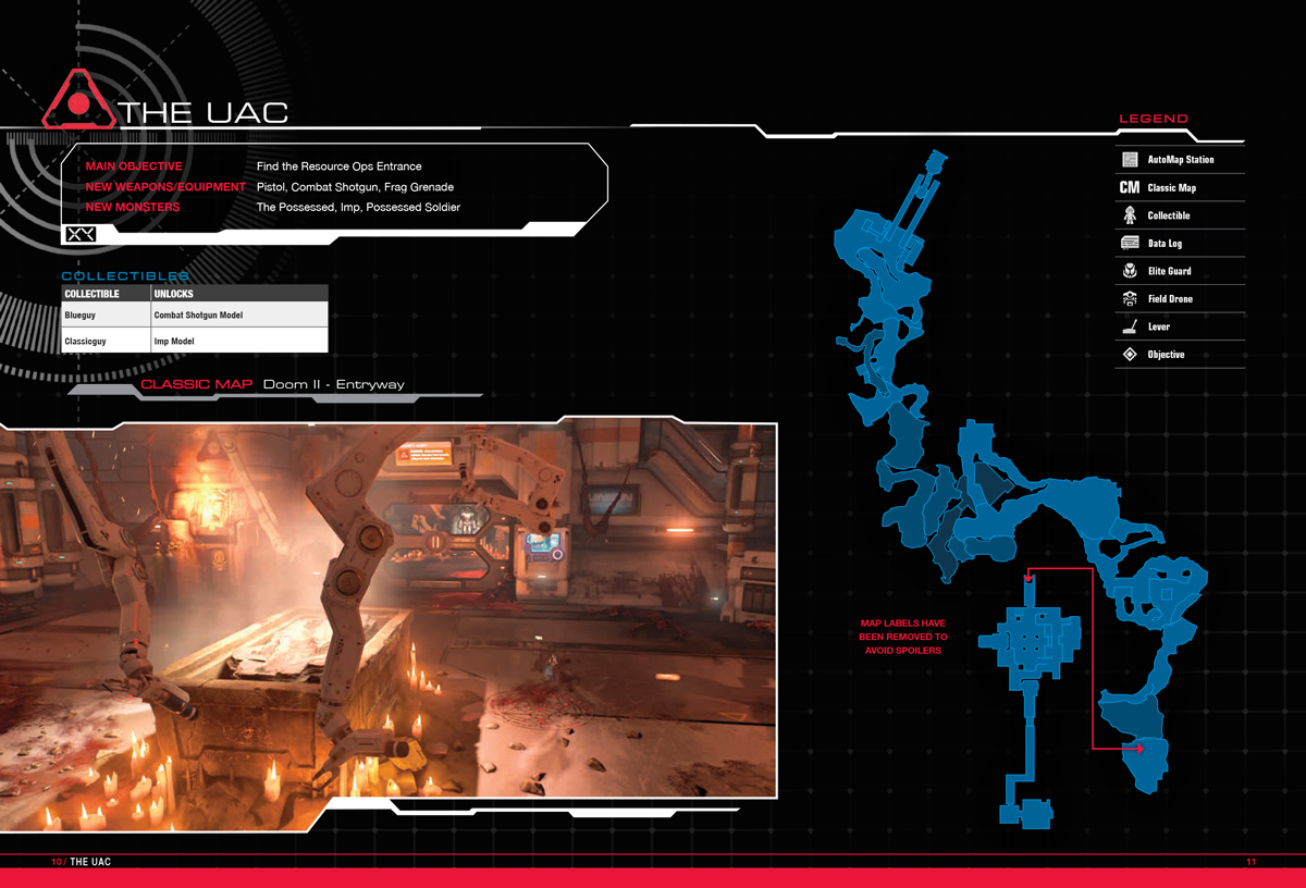 DOOM official guide map preview page