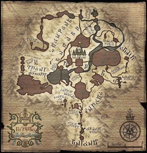 The Legend of Zelda: Twilight Princess HD Cloth Map